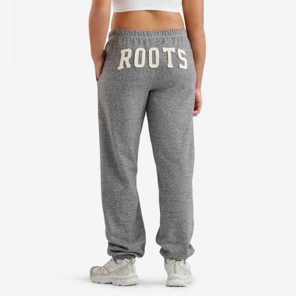 Women’s Roots Organic Original BF Sweatpant Size Small in Salt and Pepper - Picture 1 of 6